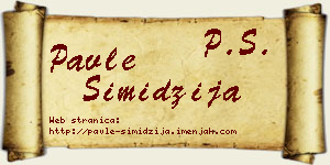 Pavle Simidžija vizit kartica
